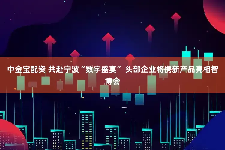 中金宝配资 共赴宁波“数字盛宴” 头部企业将携新产品亮相智博会